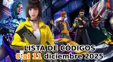 Lista de Códigos Free Fire del 8 al 11 de diciembre: canjea diamantes, armas y skins totalmente GRATIS