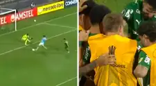 Terrible error de Rafael Lutiger que le permitió a Sosa anotar el 2-0 de Palmeiras sobre Cristal