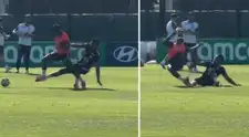 ¿Casi lo deja sin Mundial? Casemiro y una brutal entrada contra Endrick en el entrenamiento de Brasil