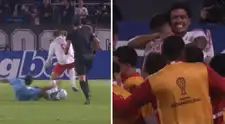 Sporting Cristal sufrió la expulsión de Martín Távara y el gol de Bragantino en 6 minutos