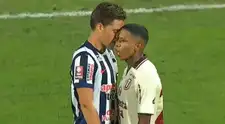 Federico Girotti y Andy Polo casi se van a golpes en el clásico entre Alianza Lima vs Universitario en Matute