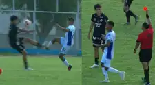 ¡Como el padre! Hijo de Carlos Zambrano recibió roja luego de terrible falta en el Sport Boys vs Alianza Atlético