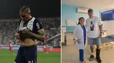 Paolo Guerrero fue captado con bota ortopédica a poco del Alianza Lima vs Cusco FC