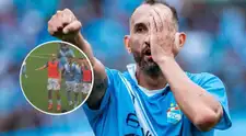 Hernán Barcos celebró triunfo de Sporting Cristal ante Alianza Lima al término del partido