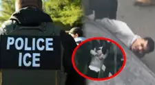 ALERTA MÁXIMA, inmigrantes legales e indocumentados en EE. UU.: agente del ICE APUNTA con arma a hombre durante ARRESTO; acción VIOLENTA se hizo viral