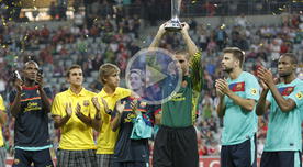 Barcelona derrotó 2-0 a Bayer Munich y se coronó campeón de la Copa Audi