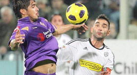 El 'Loco' Vargas reapareció en la derrota de la Fiorentina ante el Udinese