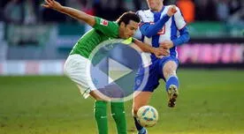 Claudio Pizarro no celebró: Werder Bremen cayó 1-0 ante Hertha Berlín