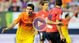 Doblete de Lionel Messi dio victoria al Barcelona 2-1 sobre Osasuna