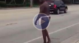 Shaquille O'Neal, exjugador de la NBA, cruzó la carretera en calzoncillos [VIDEO]