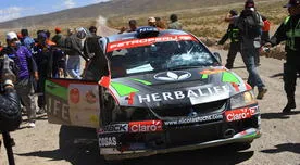 Auto de Nicolás Fuchs fue atacado en la cuarta etapa de Caminos del Inca