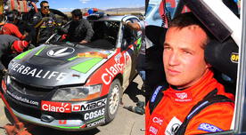 Reventaron parabrisas de Nicolás Fuchs cuando iniciaba la etapa Cusco - Arequipa