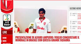 Álvaro Ampuero fue presentado en Padova: Quiero jugar la Copa del Mundo de Brasil con Perú [VIDEO]