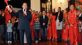 Selección peruana de vóley recibió homenaje en Palacio de Gobierno