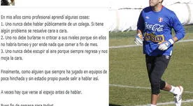 Raúl Fernández a Erick Delgado: “Solo alguien que ha jugado en equipos de poca hinchada puede hablar así”