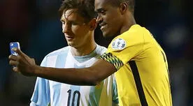 Lionel Messi y su selfie con jugador de Jamaica tras triunfo argentino [VIDEO] 
