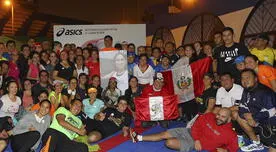 Gladys Tejeda recibió el apoyo de hinchas peruanos con singular running 