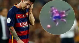 YouTube: Lionel Messi terminó en el piso tras genial amague de Carrasco [VIDEO]