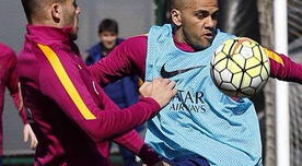 Barcelona: mira como Dani Alves jugó su partido en el banco