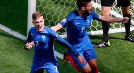 Francia, sufriendo y con golazos de Griezmann, venció 2-1 a Irlanda y accedió a cuartos de final de Eurocopa 2016
