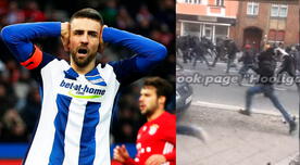 Hertha Berlín vs. Eintracht Frankfurt: Hinchas protagonizaron terror en las calles con enfrentamiento |VIDEO