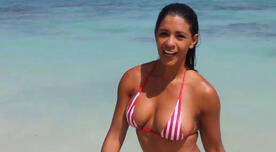 Facebook: Rocío Miranda alborotó las redes saliendo del mar con diminuto bikini [VIDEO]
