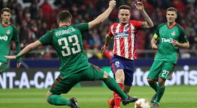 Atlético de Madrid goleó 3-0 al Lokomotiv de Moscú y dio gran paso a cuartos de final de la Europa League
