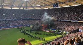 Hamburgo descendió y la afición quemó el estadio [VÍDEO]
