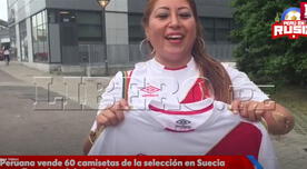 Hincha peruana vende camisetas de la ‘Bicolor’ en Suecia para financiar sy viaje a Rusia [VIDEO]