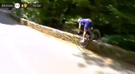Tour de Francia: ciclista chocó contra muro y sufrió aparatosa caída [VIDEO]