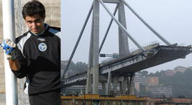 Derrumbe de puente en Génova: Futbolista se salvó milagrosamente tras caer 90 metros 