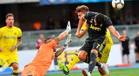Cristiano Ronaldo recibió una dura respuesta del portero de Chievo Verona que lesionó