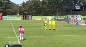 Nicolás Tagliafico y David Neres entrenaron al estilo FIFA [VIDEO]