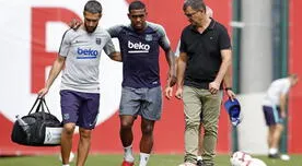 Malcom sufre lesión en pleno entrenamiento de Barcelona