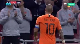 Peru vs Holanda: Wesley Sneijder se retira con una miltitudinaria ovación [VIDEO]