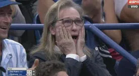Meryl Streep causa sensación con cómica reacción durante duelo de Del Potro vs Djokovic [VIDEO]