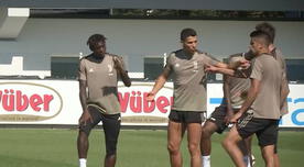 Cristiano se "pica" con Mandzukic en un entrenamiento de la Juventus