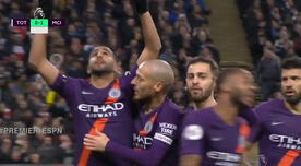 Manchester City vs Tottenham: Riyad Mahrez celebró gol en memoria al presidente de Leicester [VIDEO]