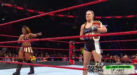 WWE RAW: Ronda Rousey derrotó a Nia Jax en una pelea de equipo y metió miedo para TLC 2018 [VIDEO]