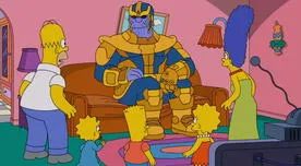 Thanos hizo su debut en "Los Simpson" y desapareció a Homero y su familia [VIDEO]