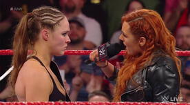 WWE RAW: Ronda Rousey peleará con Becky Lynch por el Campeonato Femenino en Wrestlemania 35 [VIDEO]