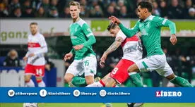 Werder Bremen, con Claudio Pizarro, empató 1-1 ante el Stuttgart por la Bundesliga 