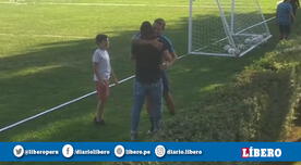 Fernando Meneses visitó al plantel de Alianza previo al choque contra Palestino por la Libertadores [VIDEO]