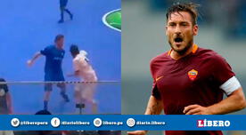 Francesco Totti y su magistral respuesta a una 'bicicleta' en partido de futsal [VIDEO]