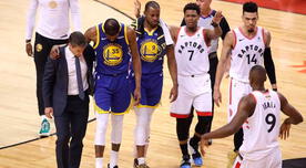 Warriors vs Raptors: Kevin Durant se retiró en muletas en el game 5 de la NBA Finals [VIDEO]