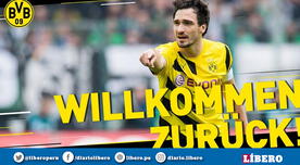 ¡Vuelve a casa! Hummels es el nuevo jugador del Borussia Dortmund