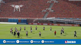 Sigue el espía: nuevamente un drone se hace presente en la práctica de la Selección Peruana [VIDEO]