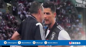 ¡Bronca! Cristiano Ronaldo y Sarri chocan en pleno partido [VIDEO]