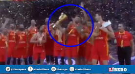 Mundial de básquet: Rudy Fernández golpeó con la copa a compañero en plena celebración de España [VIDEO]