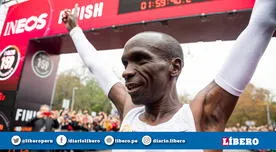Eliud Kipchoge corrió maratón en menos de 2 horas, pero su marca no será reconocida de forma oficial [VIDEO] 